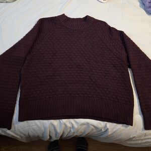 lululemon athletica Dark Purple Crew Neck Sweater